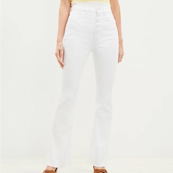 Loft White Flare Jeans - Picture 1 of 4